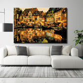 Painting by Numbers Illustration Half-Timbered Old Town